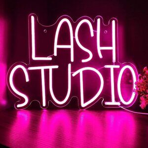 Lash Studio Neon Sign Lashes Room Decor LED Neon Light